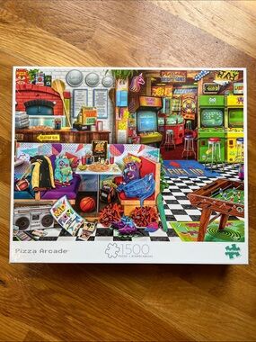 NEW NIB Buffalo Games Aimee Stewart Pizza Arcade 1500 pc puzzle